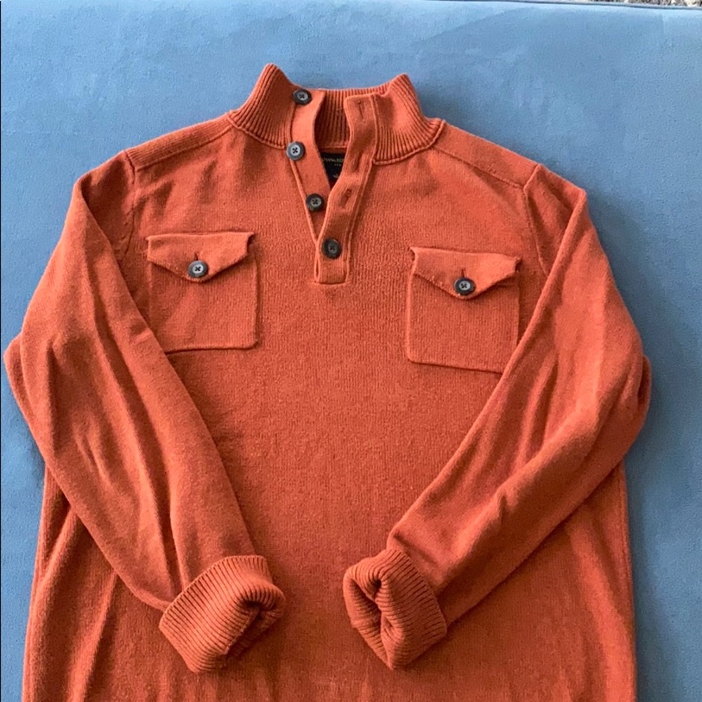 Banana Republic cotton sweater 1/2zip style button